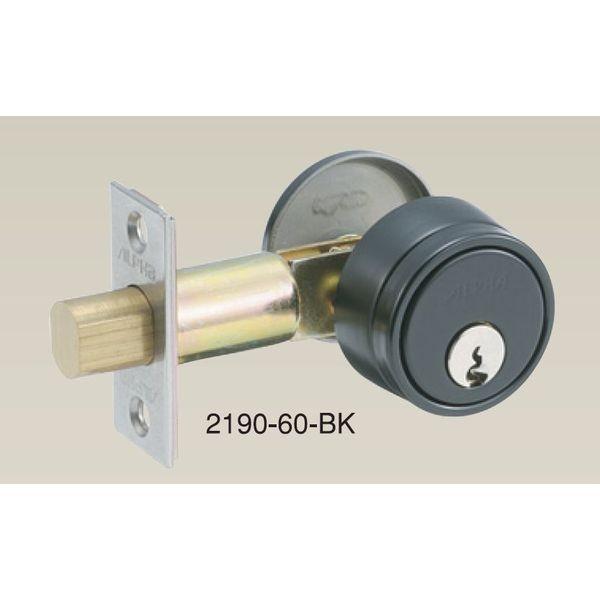 アルファ 4532757036484 チューブラー本締錠 バックセット60mm 2190－60－BK