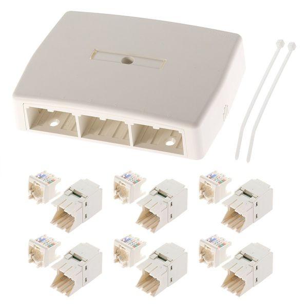 パンドウイット JOQ6H600 6ポートCat6ローゼットキット パンドウイット JOQ6H600 6ポートCat6ローゼットキット