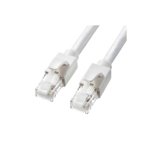 サンワサプライ KB-T6ATS-005W カテゴリ6A LANケーブル 0．5m ホワイト KBT6ATS005W