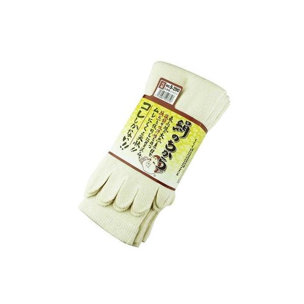 直送 代引不可・他メーカー同梱不可 おたふく手袋 4970687407316 絹のちから5本指3P オフホワイト S-290 3足組 2112149S