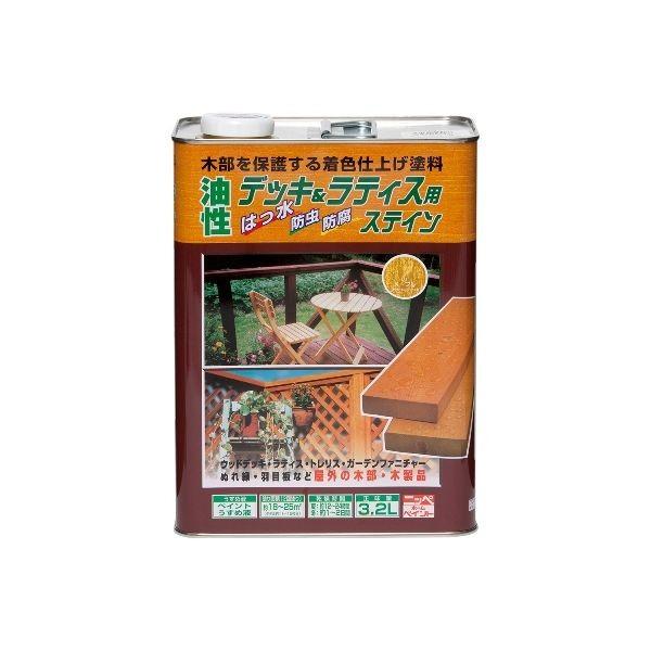 ニッペホームプロダクツ 4976124525582 直送 代引不可・他メーカー同梱不可 油性デッキ＆ラティス用 オーク 3．2L 木部用 05