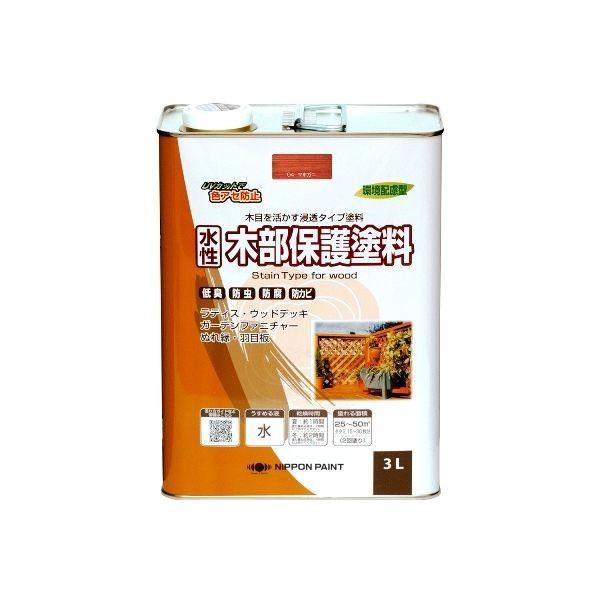 他サイト： 「直送」 ニッペホームプロダクツ  4976124544538 直送 代引不可・他メーカー同梱不可 水性木部保護塗料 マホガニ 3L 木部用 パンコンの商品画像