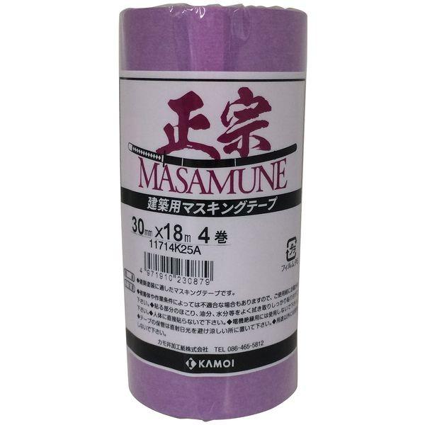 カモ井 A-163 マスキングテープ建築塗装 ４巻入 A163
