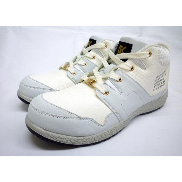 4573211394252 GKS－06 安全靴ミッドスニーカー アメカジ風 JSAA A種合格 ホワイト 27．0