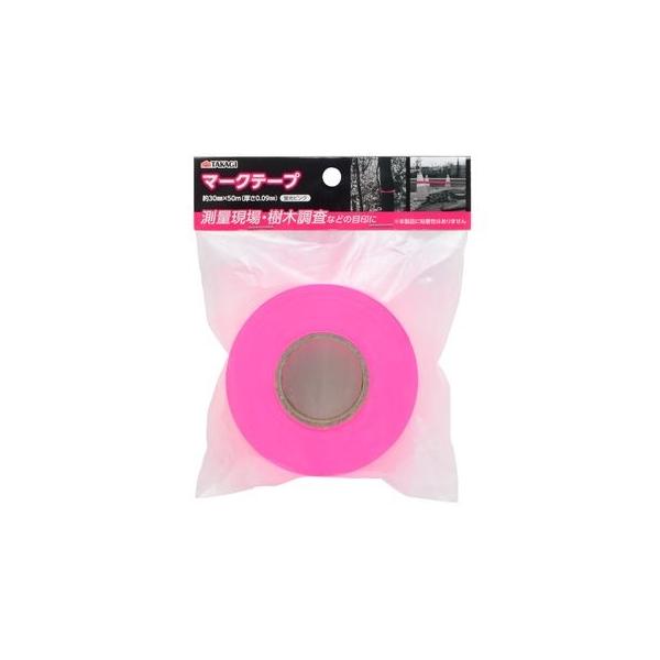 高儀 1265810 TAKAGI マークテープ蛍光ピンク 30mm×50m TAKAGI TKG-1265810 大工道具 作業工具