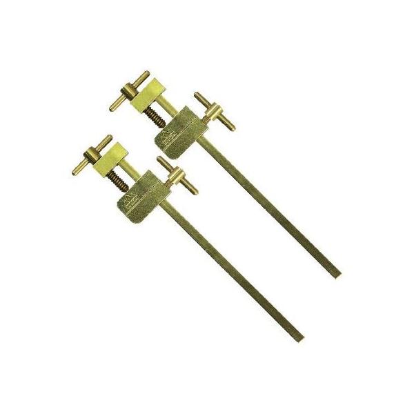 山崎製作所 4582154010013 真鍮ハタ金 2本セット （パック入） 120mm