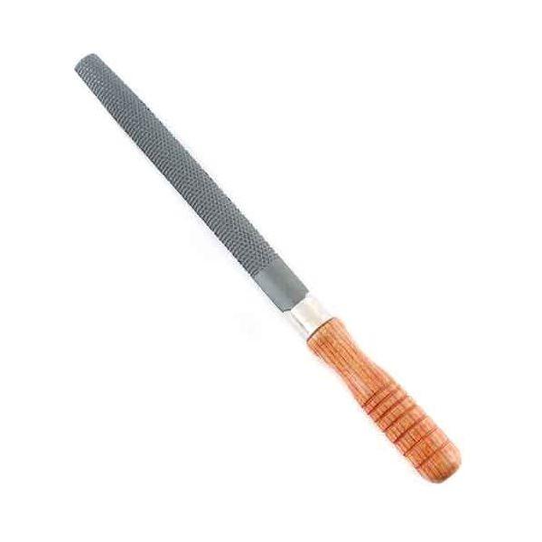 4518007002416 ツボサン 木柄付木工 半丸 200mm ME－2 木工ヤスリ 200mm木柄付 BP入り ME2