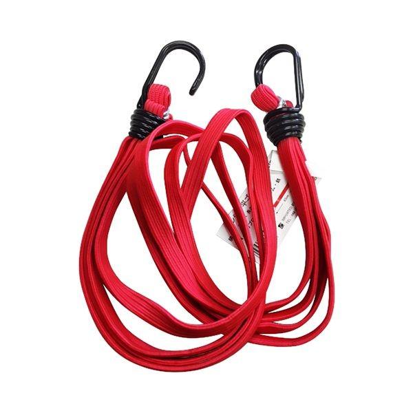 4905663016657 三友産業 バンジー平ゴム 赤 HR－1665 60CM バンジー平ゴムー赤 フック付き平ゴム