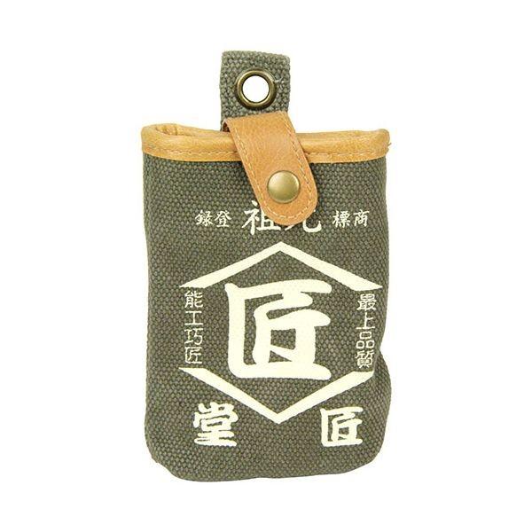 4934053980872 コヅチ 匠堂スマフォケース鶯色 TD－09K 作業工具 携帯用品 カラビナ付 うぐいす色