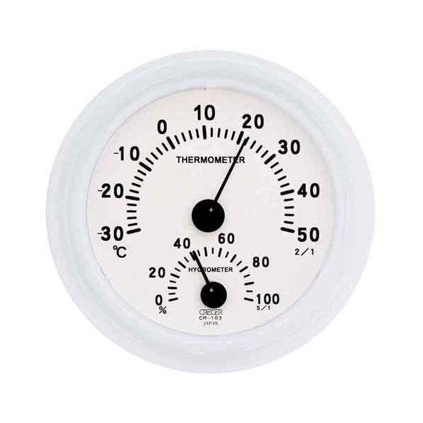 4955286804933 CRECER エアコンマネージャーホワイト CR－108W クレセル 家庭用温湿度計