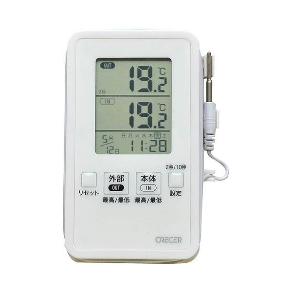 4955286809013 CRECER デジタルIN－OUT温度計 AP－09Wボウテキガタ 防滴型 クレセル デジタル温度計