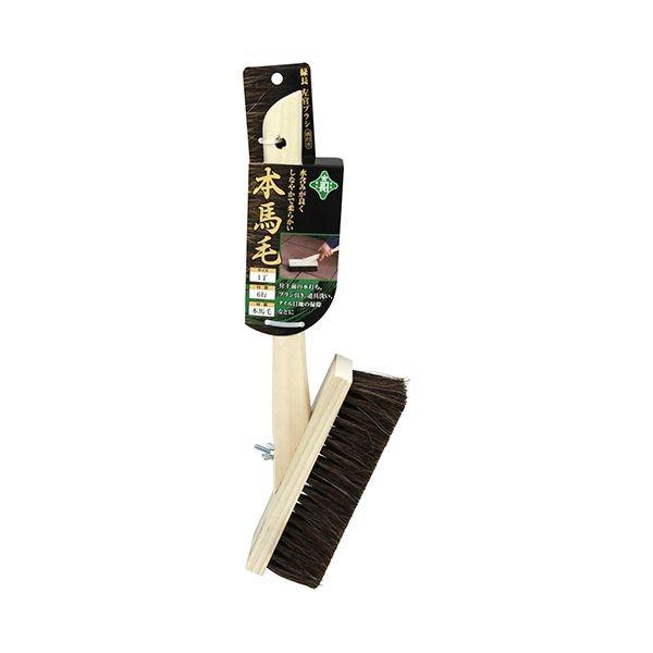 4977292129534 緑長 左官ブラシ ゴマ本馬毛 1チョウ 6ギョウエツキ 6行 柄付き 左官ブラシゴマ本馬毛 左官用品