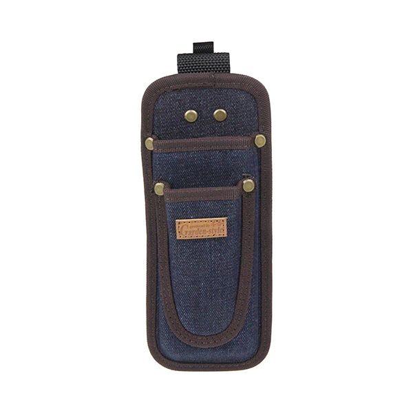 4977292658423 千吉 デニム剪定鋏＆芽切鋏サック SDGS－13 2段型押 園芸ハサミケース カラビナ付 園芸道具