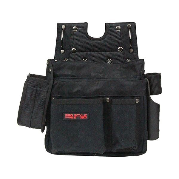 4977292976763 SK11 造作大工内縫い釘袋 SPS－TC－17 ブラック迷彩 スエード調 STYLE 作業工具