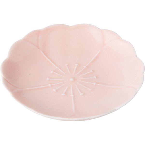 西海陶器 12843 【5個入】 さくら 小皿 桃釉