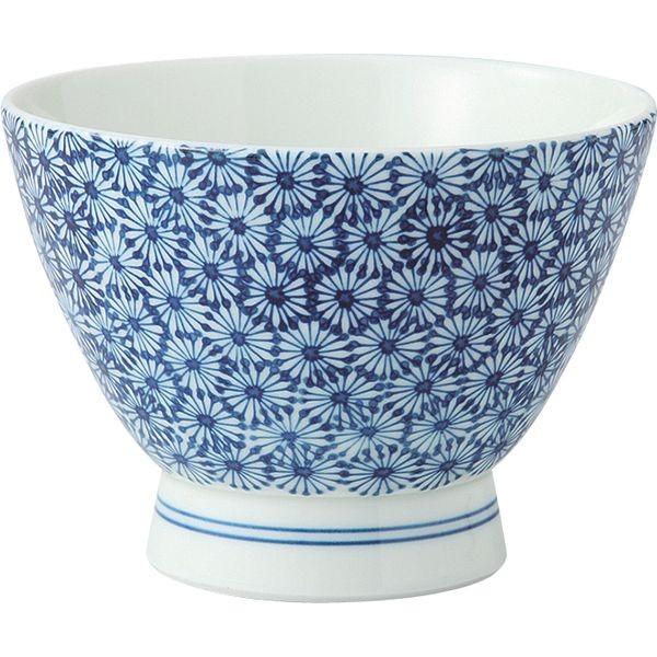 西海陶器 13924 【3個入】 亀甲紋 くらわんか碗 青