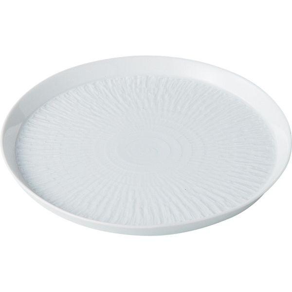 西海陶器 14774 【3個入】 白磁カンナ 16cmプレート