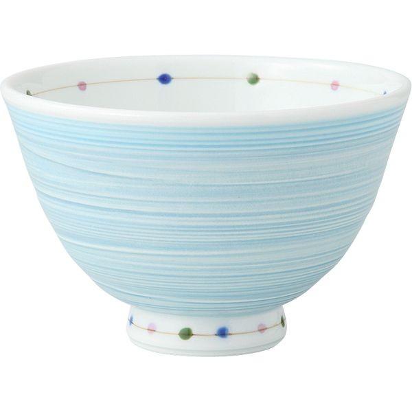 西海陶器 14777 【3個入】 カラードット 軽量飯碗 青・大