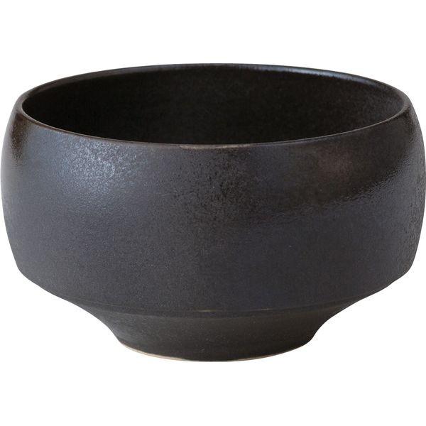 西海陶器 18172 haku碗 侘黒 波佐見焼 抹茶碗 長十郎窯haku碗 電子レンジ使用可 おかず鉢 ご飯茶碗 はさみ焼