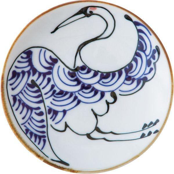 西海陶器 18193 kotohogi 小皿 鶴 波佐見焼 翔芳窯kotohogi 縁起物 薬味皿 誕生日 和食器