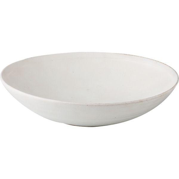 西海陶器 41804 白化粧 ボウル 大 波佐見焼 筒山太一窯白化粧ボウル 長崎県産のはさみ焼 浅鉢25センチ