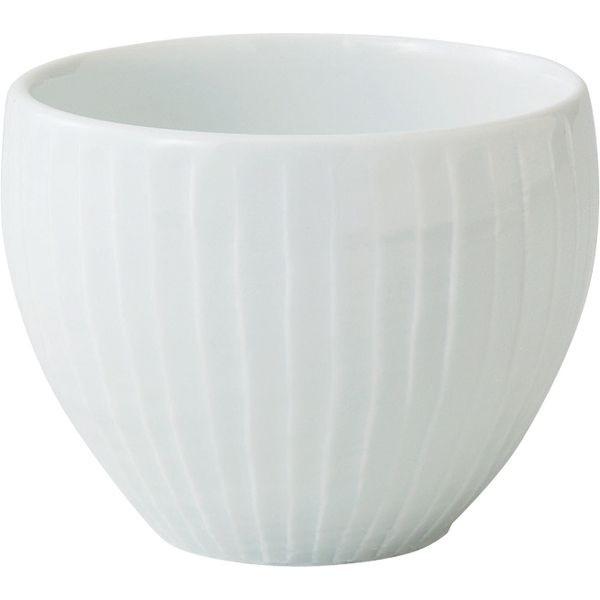 西海陶器 44167 白磁 デザートカップ 草林彫 白磁草林彫 波佐見焼 275ml 長崎県産のはさみ焼一真窯作