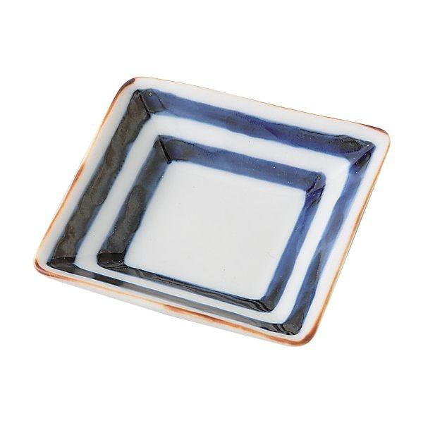 西海陶器 60442 【5個入】 濃線紋 角豆皿