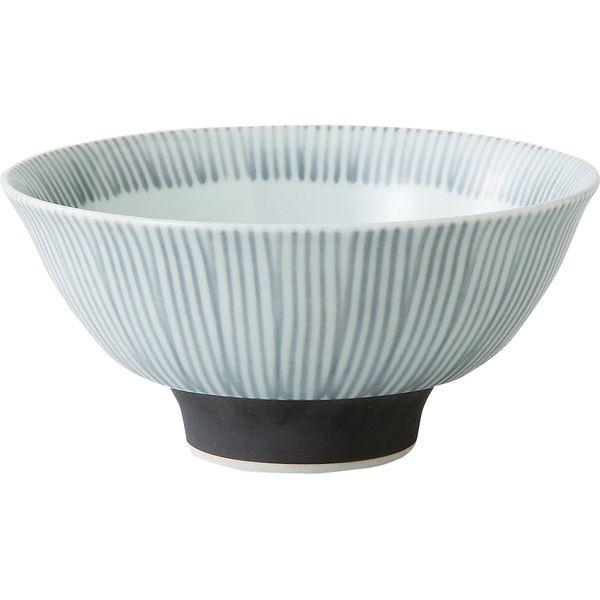 西海陶器 72402 【3個入】 千筋十草 飯碗 青・大