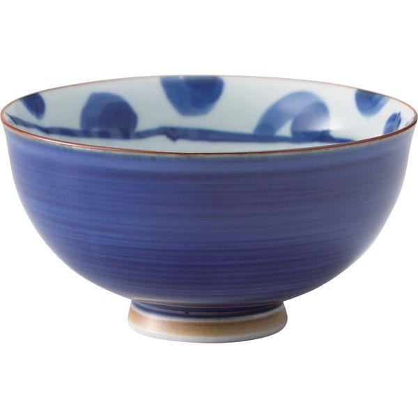 西海陶器 73033 【5個入】 ひょっとこ 飯碗 青・大