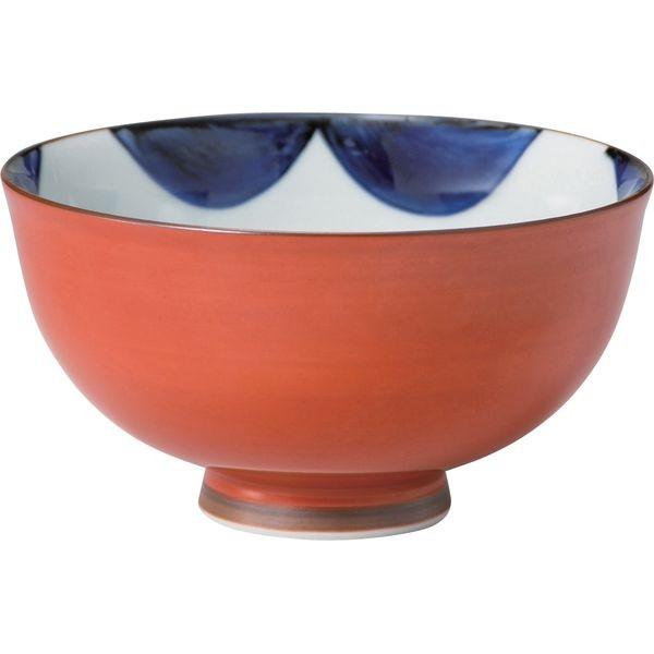 西海陶器 73034 【5個入】 おかめ 飯碗 赤・小