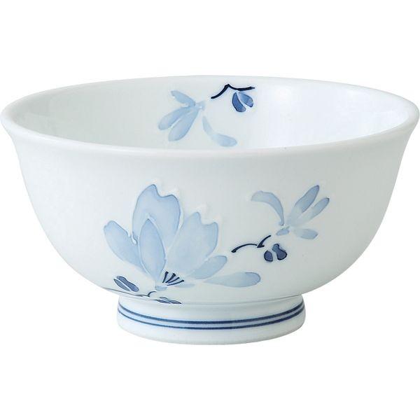 西海陶器 73037 【3個入】 辻が花 軽量飯碗 青・大