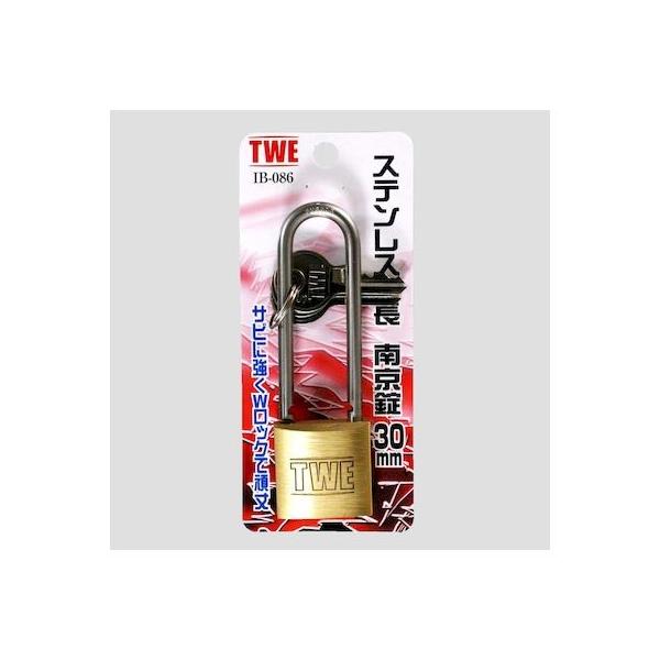 他サイト： aiai 4529931311154 IB−086 ステンレス吊長 南京錠 30mmの商品画像