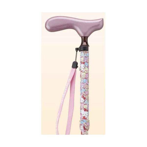 4544634302162 ハローキティ 折りたたみステッキHK－21 33751【キャンセル不可】 愛杖 ピンク かわいい