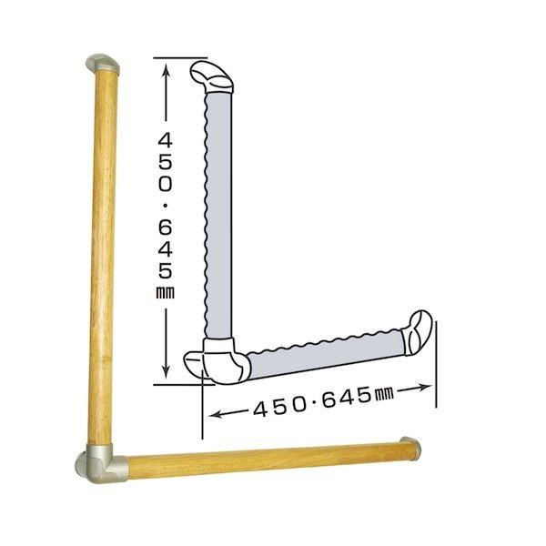清水 4905637228345 いたわりエコ手すり ディンプル L型 450x450 （箱入） SO－TD5－450