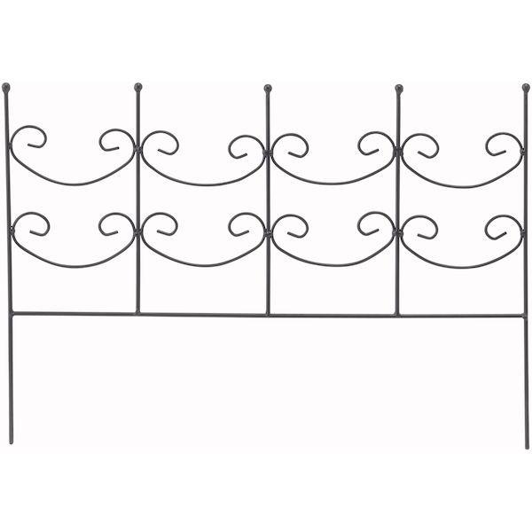 フラワー花壇フェンス　(A)　5枚セット/ガーデンフェンス/ミニフェンス/アイアンフェンス/