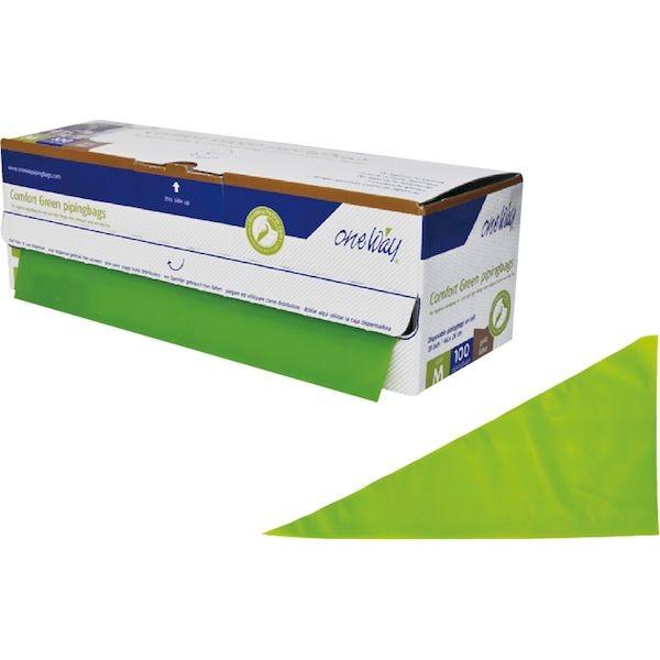 4560361125829 ユウキ 使い捨て絞り袋 ヨーロッパ M グリーン 100入