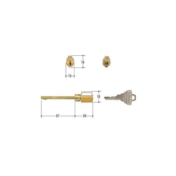 GOAL ゴール CTｶｸｼﾝﾂｷ SPA 扉厚27-43MM 取替用シリンダー CTｶｸｼﾝﾂｷSPA扉厚2743MM