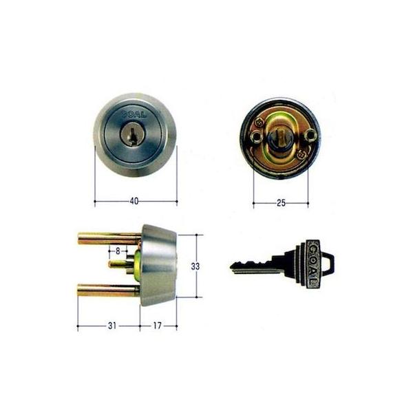 GOAL ゴール S-TX 34-33 (11) 扉厚34-37MM 取替用シリンダー STX3433(11)扉厚3437MM