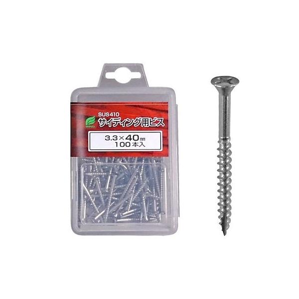 ウイング 4938780071681 7168 サイディング用ビス プラケース入 3．3×40mm 100入