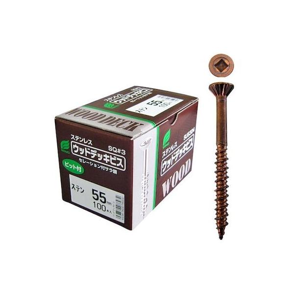 ウイング 4938780079939 7993 ステン・ウッドデッキビス 5．5×90mm 100入 ステンウッドデッキビス