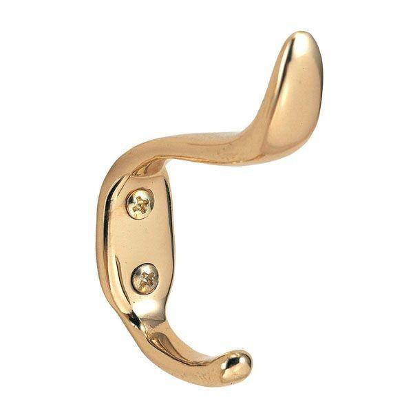 ゴーリキアイランド 610979 真鍮製フック Plaster Boardシリーズ 石膏ボード用 金色 ダブル2タイプ 真鍮 コートフック アンティー