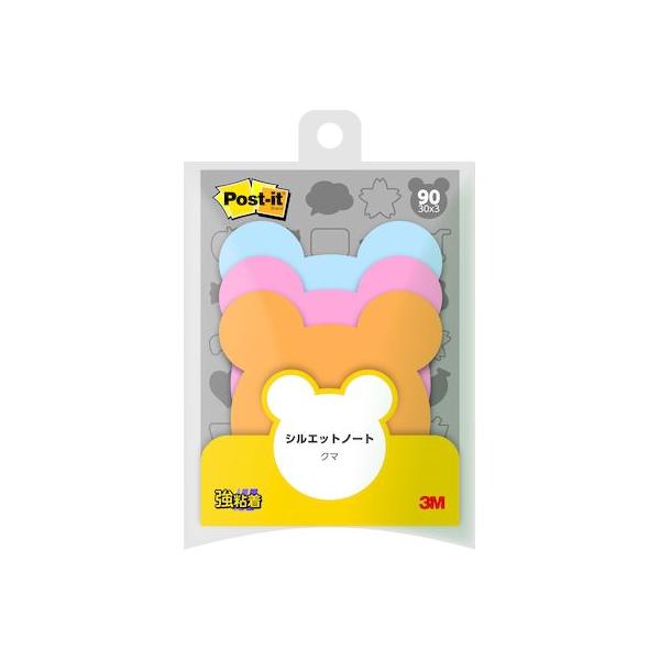 3M スリーエム SSS-BER ポスト・イットシルエット強粘着クマ SSSBER