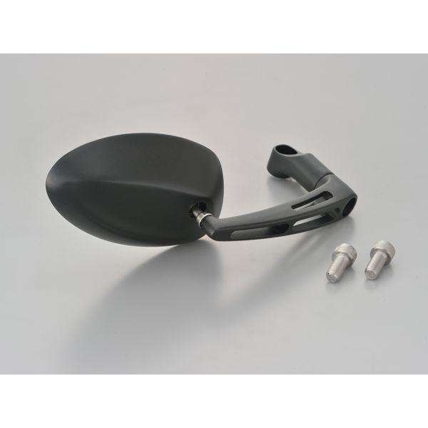 デイトナ DAYTONA 14955 パラレルミラー オーバル 右用 ブラストブラック M10 バイク用