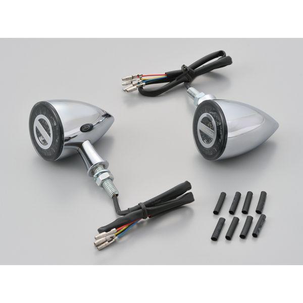 デイトナ DAYTONA 15310 ロケット・ブレット 2個1セット ／クローム テールランプ一体リアウインカー