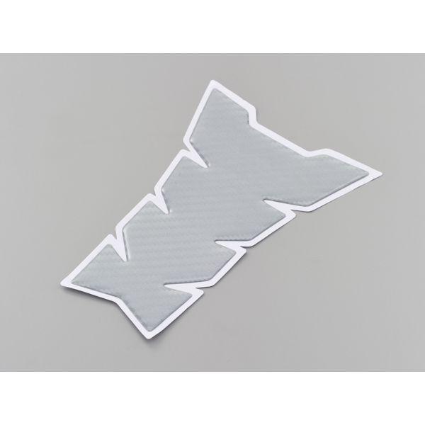 デイトナ DAYTONA 15577 タンクパッド ポッティングタイプ 1ピース シルバーカーボン調 バイク用