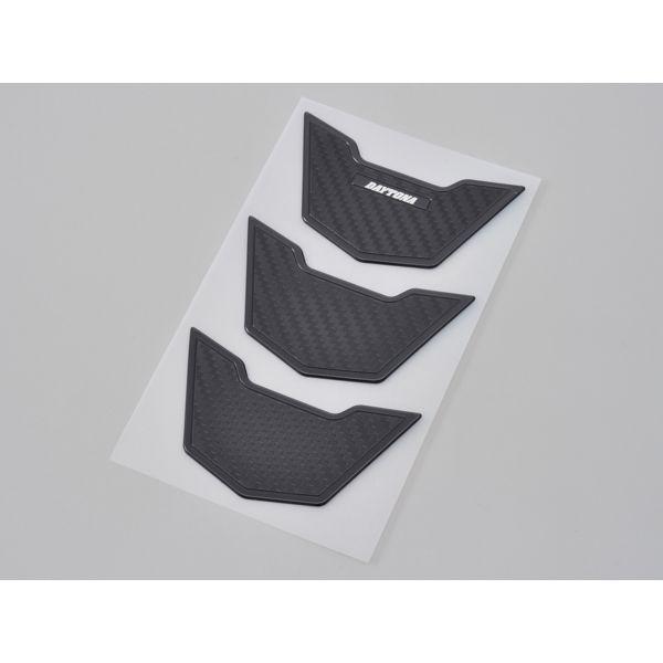 デイトナ DAYTONA 98466 タンクパッド 軟質エンブレム カーボンルック 3ピース TANK 汎用