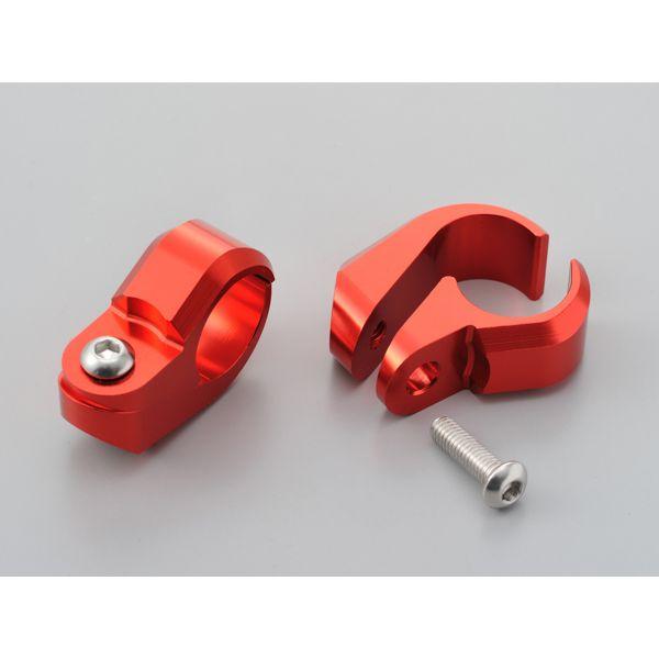 デイトナ DAYTONA 99440 アクセサリークロスバー用クランプセット レッド ACクロスバークランプ 電子機器マウント類