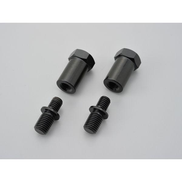 デイトナ DAYTONA 99782 衝撃緩衝装置付きミラーアダプター ブラック M10正ネジ バイク用 衝撃緩衝アダプターM10