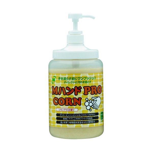 ミドリ安全 MHAND-PRO/CORN-1.4KG ハンドクリーナー　Ｍハンド　ＰＲＯ／ＣＯＲＮ　１．４ＫＧポンプ付ボトル入り MHA