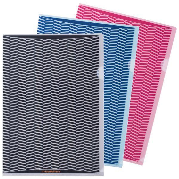 ヒサゴ OP2447A トリック！クリアフォルダ 3色アソート A4 A4タテ HISAGO 情報保護 1パック 書類の目隠しに